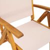 vidaXL Sedie da Giardino Pieghevoli 2 pz Massello Acacia e Textilene