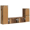 vidaXL Set mobile TV 4 pcs Legno vecchio Legno multistrato
