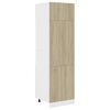 vidaXL Mobile per Frigo Rovere Sonoma 60x57x207 cm Legno Multistrato