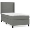 vidaXL Giroletto a Molle con Materasso Grigio Scuro 90x200 cm Tessuto