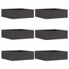 vidaXL Bordura per Prato 6 pz 40 x 40 x 13 cm Acciaio Nero