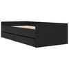 vidaXL Struttura del letto Rovere Nero 90 x 190 cm Pino massello