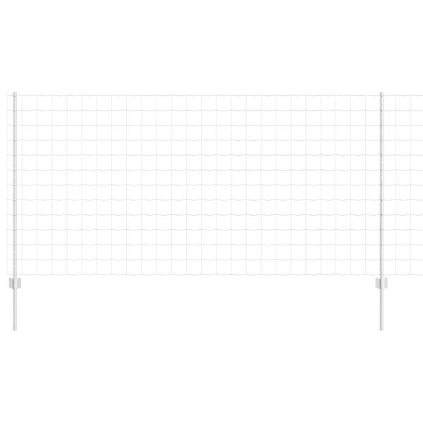 vidaXL Recinzione con Posto Argento 1,2 x 10 m Acciaio