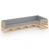 vidaXL Set Divani da Giardino 6 pz con Cuscini Legno Massello di Pino