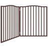 vidaXL Cancello Cani Pieghevole 2 Pannelli Marrone 160cm Legno Pioppo