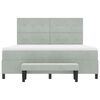 vidaXL Letto a molle con materasso Grigio chiaro 180 x 200 cm Velluto