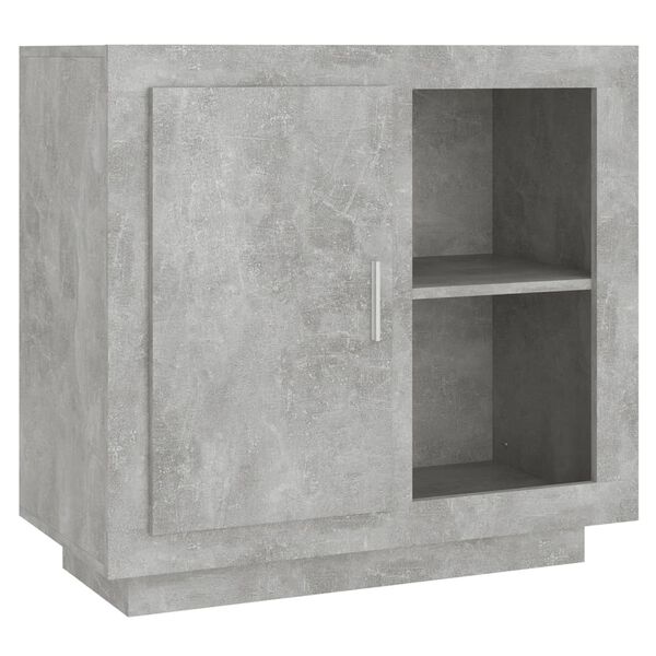 vidaXL Credenza Grigio Cemento 80x40x75 cm