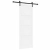 vidaXL Porta scorrevole Bianco 83 x 232 cm Legno Massello di Pino