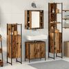 vidaXL Set di mobili per il bagno 4 pcs Marrone 33 x 33 x 185.5 cm