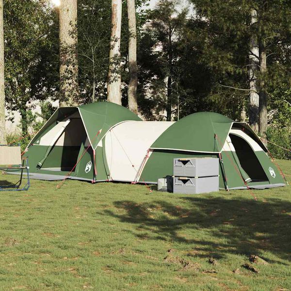 vidaXL Tenda da Campeggio per 5 Persone Verde Impermeabile