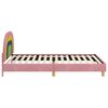 vidaXL Struttura letto bambini con testata Rosa 90 x 200 cm Velluto