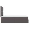 vidaXL Struttura Letto Pouf con Materasso Grigio 100x200 cm Similpelle