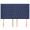 vidaXL Testiera ad Orecchio Blu 163x16x118/128 cm in Tessuto