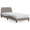 vidaXL Giroletto con Testiera Dover Tortora 80x200cm Tessuto
