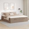 vidaXL Struttura Letto Pouf con Materassi 200x200 cm Similpelle
