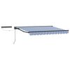 vidaXL Tettuccio Elettrico Retrattile Blu, Bianco, Antracite 2,5 x 2 m