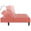 vidaXL Divano Letto a 2 Posti con Poggiapiedi Rosa in Velluto