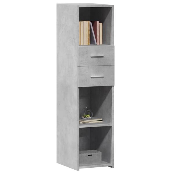 vidaXL Credenza Grigio Cemento 30x42,5x124 cm in Legno Multistrato