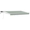 vidaXL Tenda retrattile manuale con LED Verde e Bianco 3,5 x 2,5 m