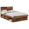 vidaXL Struttura del letto con testiera Legno vecchio 120 x 190 cm