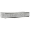 vidaXL Struttura letto con contenitore con porta Grigio cemento 90 cm