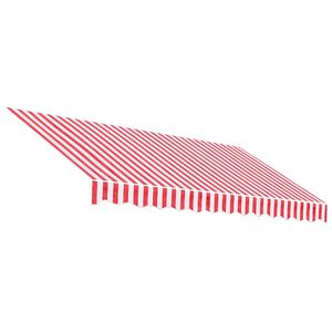 vidaXL Tessuto di Ricambio per Tenda da Sole Rosso e Bianco 3x2,5 m