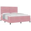 vidaXL Letto a molle con materasso Rosa 180 x 200 cm Velluto