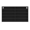 vidaXL Armadietto con Vetrina Nero 100x15x58 cm Legno Multistrato
