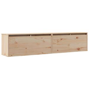 vidaXL Pensili 2 pz 80x30x35 cm in Legno Massello di Pino