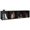 vidaXL Libreria/Mobile TV Nero 36x30x143 cm in Legno Multistrato