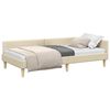 vidaXL Cornice del letto ad angolo Crema 90 x 190 cm Tessuto