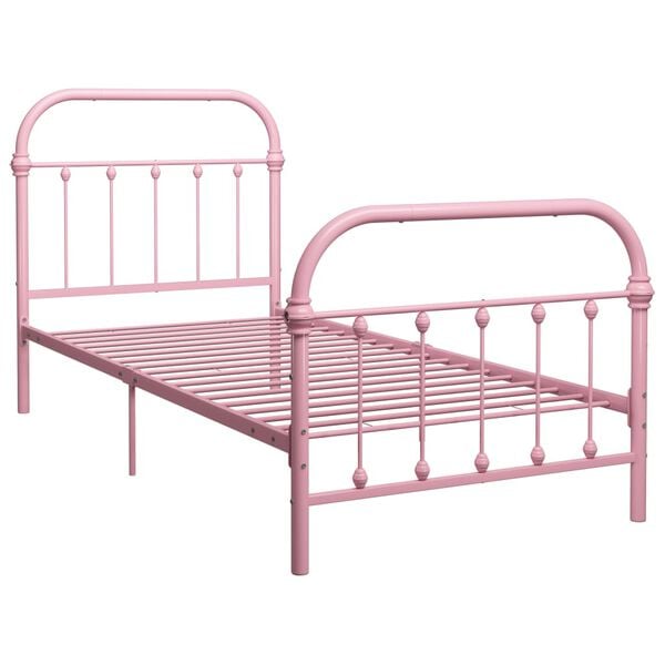 vidaXL Giroletto Rosa in Metallo 100x200 cm