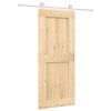 vidaXL Porta scorrevole Naturale e Bianco 85 x 210 cm
