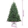 vidaXL Albero di Natale Artificiale con Rami Pieghevoli Verde 300 cm