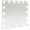 vidaXL Specchio LED da Vanit&agrave; Bianco 50 x 10 x 44 cm Vetro e acciaio