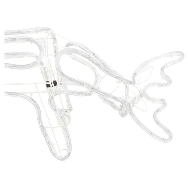 vidaXL Figure Natalizie Renne 2 pz Bianco Caldo 73x31x45 cm