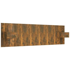 vidaXL Testiera Letto con Comodini in Legno Multistrato Rovere Fumo