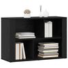 vidaXL Credenza Rovere Nero 80 x 30 x 53 cm Legno multistrato