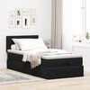 vidaXL Struttura Letto Pouf con Materasso Nero 100x200 cm Velluto