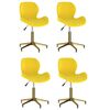 vidaXL Sedie da Pranzo Girevoli 4 pz Gialle in Velluto