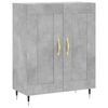 vidaXL Credenza Grigio Cemento 69,5x34x180 cm in Legno Multistrato