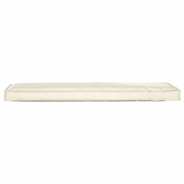 vidaXL Cuscino Crema 140 x 40 x 8 cm Tessuto Oxford