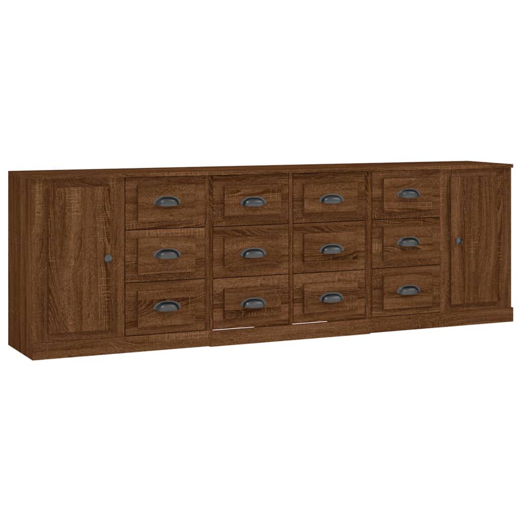 Armadi da Garage 2 pz Rovere Marrone in Legno Multistrato vidaXL