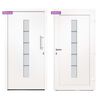 vidaXL Porta d'Ingresso in Alluminio e PVC Bianco 100x210 cm