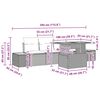 vidaXL Set Divano da Giardino 5 pcs Grigio Poly Rattan