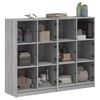 vidaXL Libreria Ante Grigio Sonoma 136x37x109 cm in Legno Multistrato