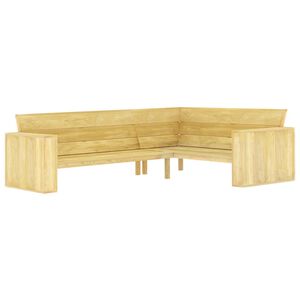 vidaXL Panchina Angolare da Giardino 239cm in Legno di Pino Impregnato