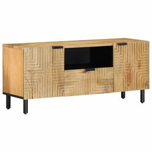 vidaXL Mobile Porta TV Marrone 105x33x46cm in Legno Massello di Mango