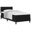 vidaXL Letto a molle con testiera Nero 100 x 200 cm Tessuto