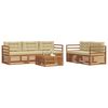 vidaXL Set di divani da esterno con cuscino 6 pcs Naturale e Beige